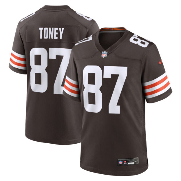 Men's Nike Kadarius Toney Brown Cleveland Browns Team Game Jersey