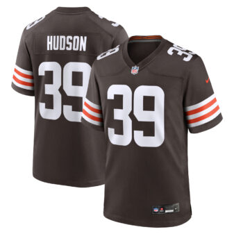 Men's Nike Khaleke Hudson Brown Cleveland Browns Team Game Jersey