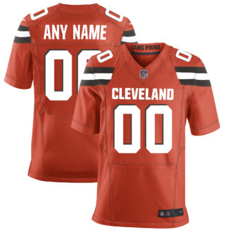 Men's Nike Orange Cleveland Browns Custom Alternate Elite Jersey