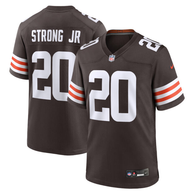 Men's Nike Pierre Strong Jr. Brown Cleveland Browns Team Game Jersey