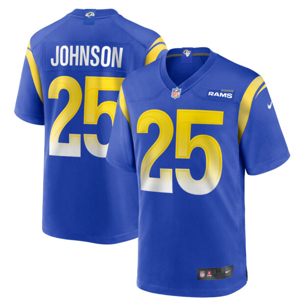 Men's Nike Quindell Johnson Royal Los Angeles Rams Team Game Jersey