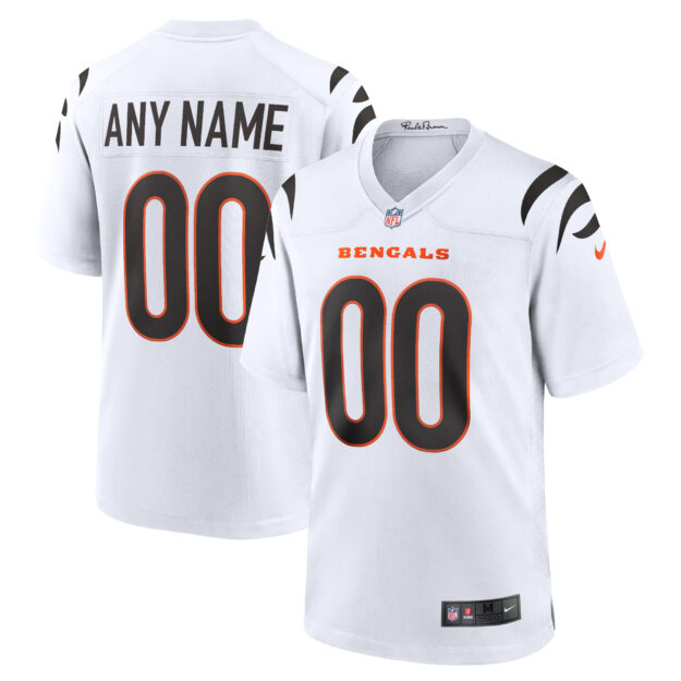 Men's Nike White Cincinnati Bengals Game Custom Jersey