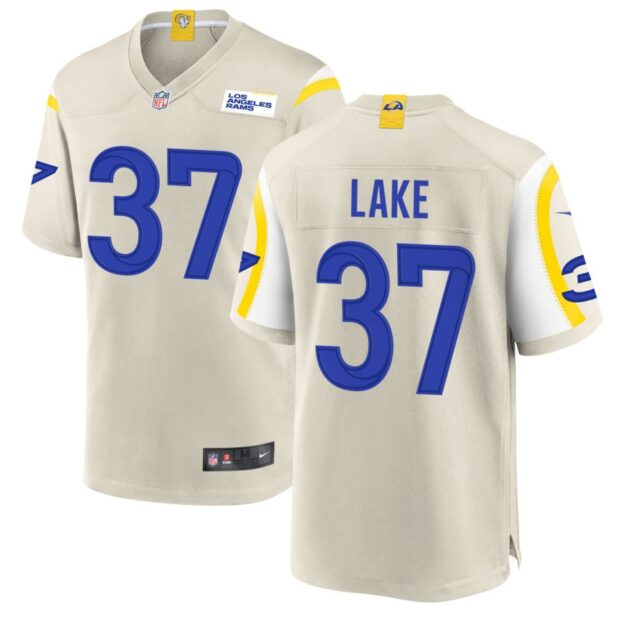 Quentin Lake Men's Nike Los Angeles Rams Bone Custom Game Jersey