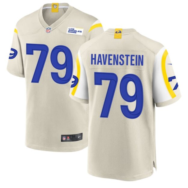 Rob Havenstein Men's Nike Los Angeles Rams Bone Custom Game Jersey