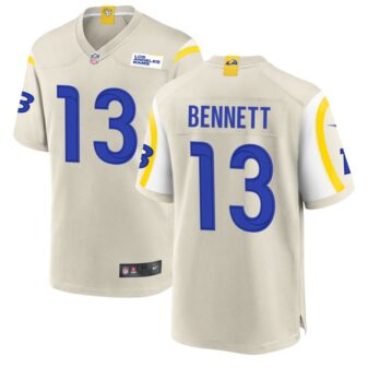 Stetson Bennett Men's Nike Los Angeles Rams Bone Custom Game Jersey