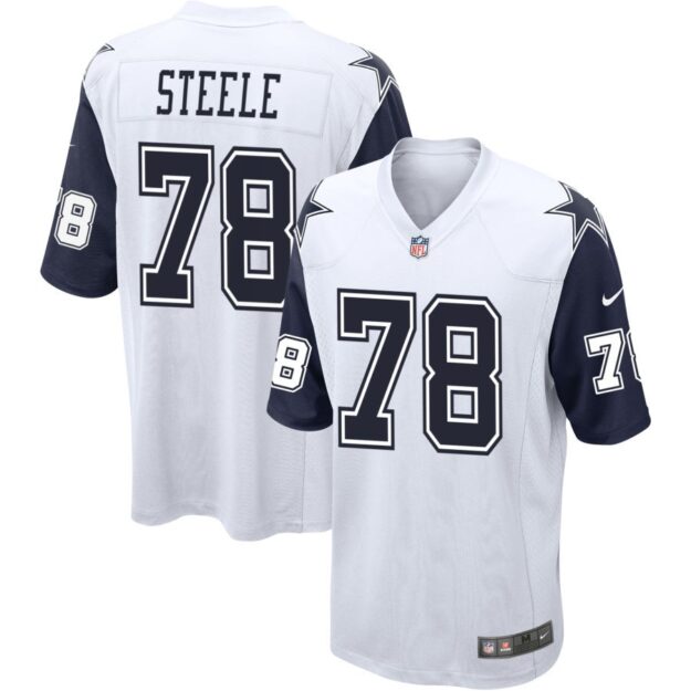 Terence Steele Men's Nike White Dallas Cowboys Alternate Custom Game Jersey