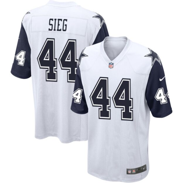 Trent Sieg Men's Nike White Dallas Cowboys Alternate Custom Game Jersey