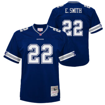 Youth Mitchell & Ness Emmitt Smith Navy Dallas Cowboys 1996 Legacy Jersey