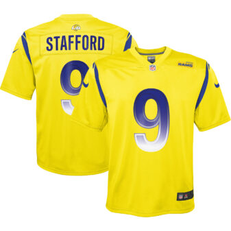 Youth Nike Matthew Stafford Gold Los Angeles Rams Inverted Game Jersey