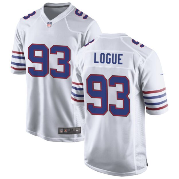 Zion Logue Men's Nike White Buffalo Bills Alternate Custom Game Jersey