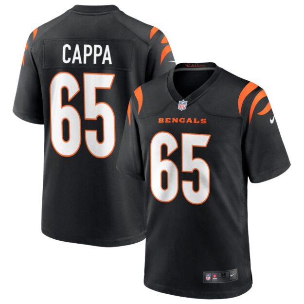 Alex Cappa Men's Nike Black Cincinnati Bengals Game Custom Jersey