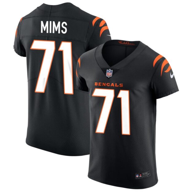 Amarius Mims Men's Nike Black Cincinnati Bengals Vapor Elite Custom Jersey