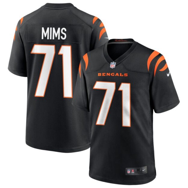 Amarius Mims Youth Nike Black Cincinnati Bengals Logo Game Custom Jersey