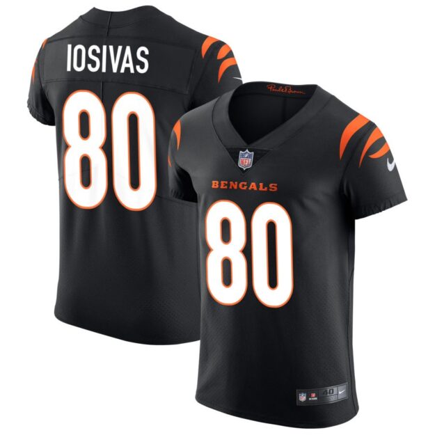 Andrei Iosivas Men's Nike Black Cincinnati Bengals Vapor Elite Custom Jersey