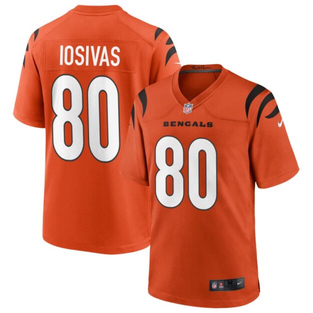 Andrei Iosivas Men's Nike Orange Cincinnati Bengals Alternate Game Custom Jersey