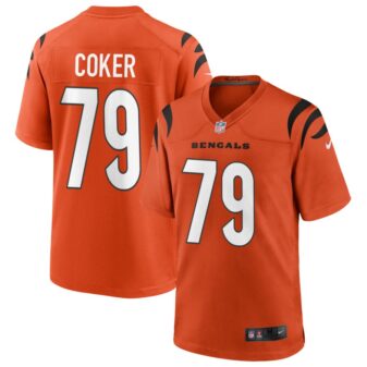 Andrew Coker Men's Nike Orange Cincinnati Bengals Alternate Game Custom Jersey