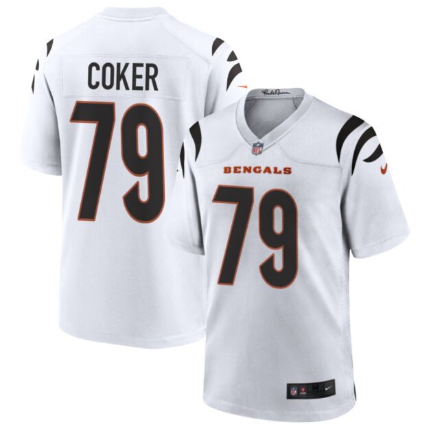 Andrew Coker Men's Nike White Cincinnati Bengals Game Custom Jersey