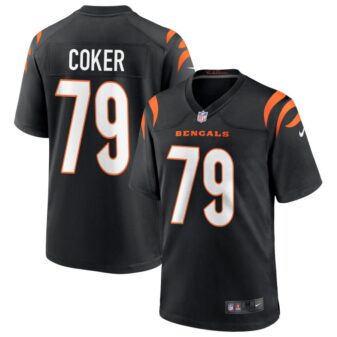 Andrew Coker Youth Nike Black Cincinnati Bengals Logo Game Custom Jersey