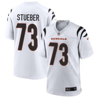 Andrew Stueber Men's Nike White Cincinnati Bengals Game Custom Jersey