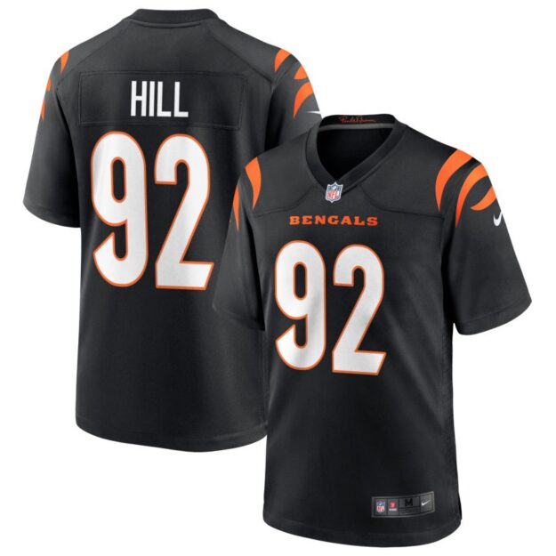 B.J. Hill Men's Nike Black Cincinnati Bengals Game Custom Jersey