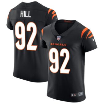 B.J. Hill Men's Nike Black Cincinnati Bengals Vapor Elite Custom Jersey