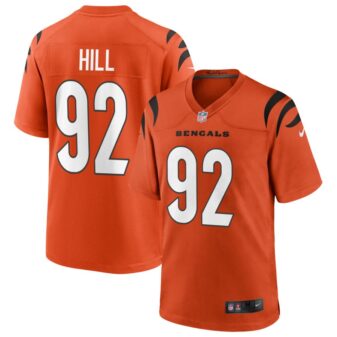 B.J. Hill Men's Nike Orange Cincinnati Bengals Alternate Game Custom Jersey