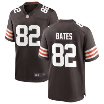 Brenden Bates Men's Nike Cleveland Browns Brown Custom Game Jersey