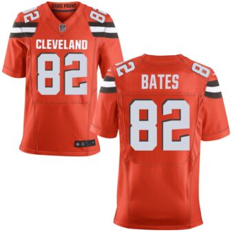 Brenden Bates Men's Nike Orange Cleveland Browns Custom Alternate Elite Jersey