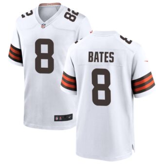 Brenden Bates Men's Nike White Cleveland Browns Custom Game Jersey