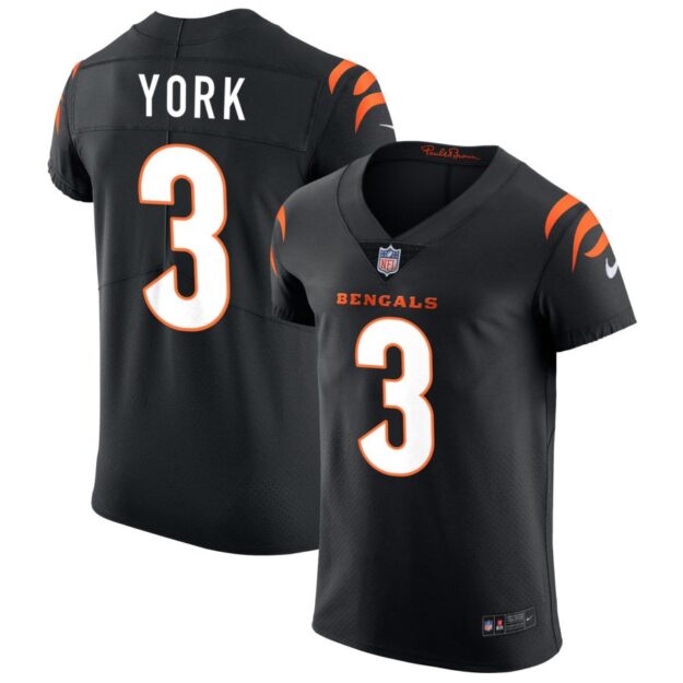 Cade York Men's Nike Black Cincinnati Bengals Vapor Elite Custom Jersey