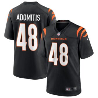 Cal Adomitis Men's Nike Black Cincinnati Bengals Game Custom Jersey