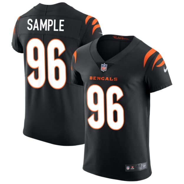 Cam Sample Men's Nike Black Cincinnati Bengals Vapor Elite Custom Jersey