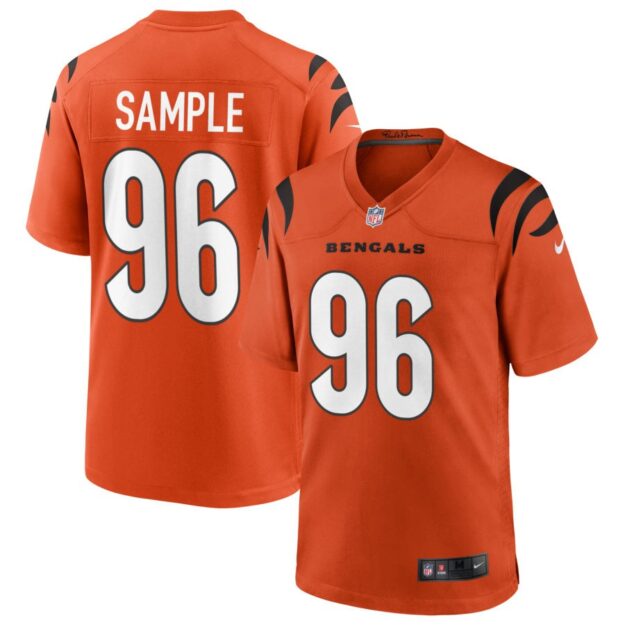 Cam Sample Men's Nike Orange Cincinnati Bengals Alternate Game Custom Jersey