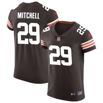 Cameron Mitchell Men's Nike Brown Cleveland Browns Vapor Elite Custom Jersey