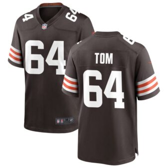 Cameron Tom Men's Nike Cleveland Browns Brown Custom Game Jersey