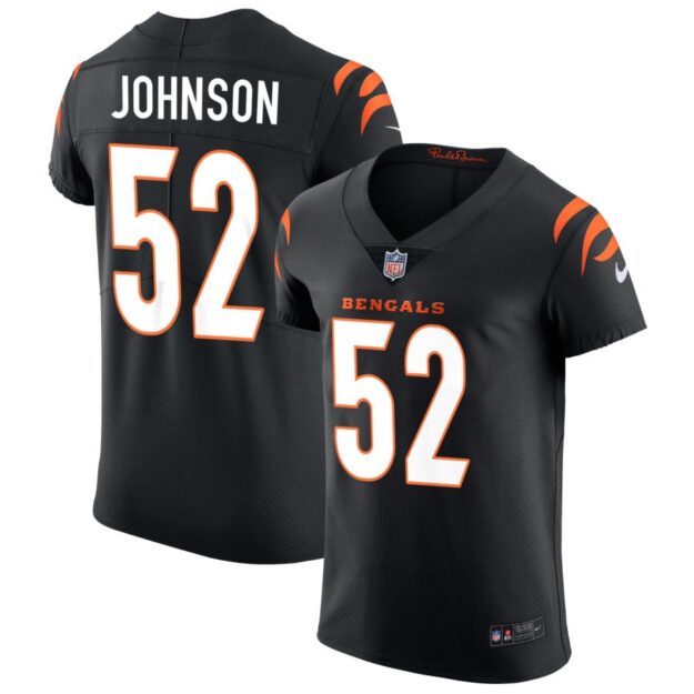 Cedric Johnson Men's Nike Black Cincinnati Bengals Vapor Elite Custom Jersey