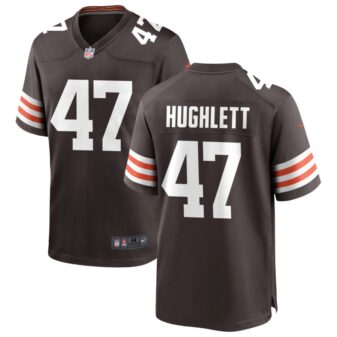 Charley Hughlett Men's Nike Cleveland Browns Brown Custom Game Jersey