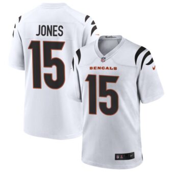 Charlie Jones Men's Nike White Cincinnati Bengals Game Custom Jersey