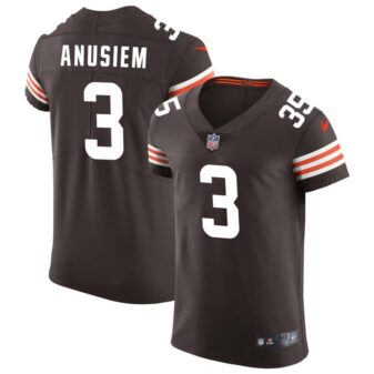 Chigozie Anusiem Men's Nike Brown Cleveland Browns Vapor Elite Custom Jersey