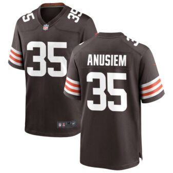 Chigozie Anusiem Men's Nike Cleveland Browns Brown Custom Game Jersey