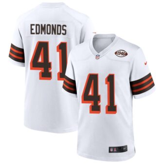 Chris Edmonds Men's Nike White Cleveland Browns 1946 Collection Alternate Custom Jersey