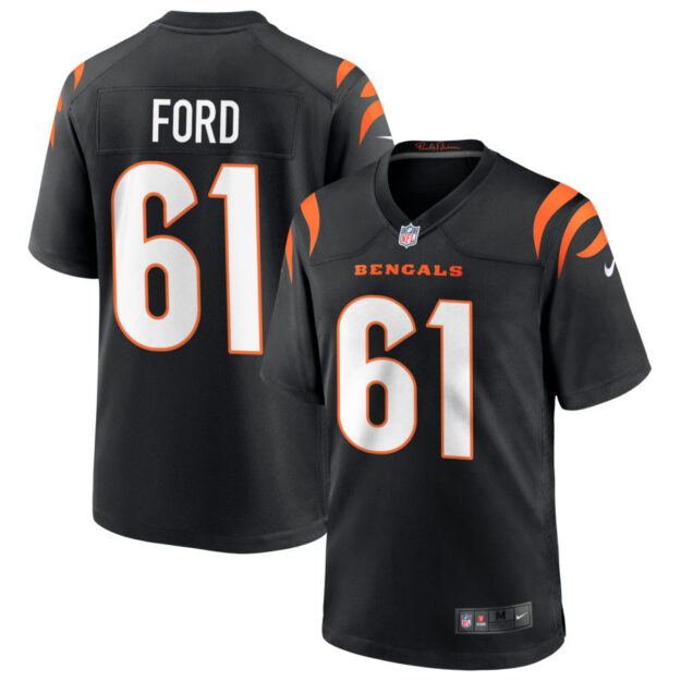 Cody Ford Men's Nike Black Cincinnati Bengals Game Custom Jersey