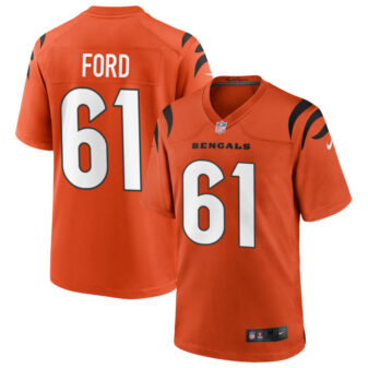 Cody Ford Men's Nike Orange Cincinnati Bengals Alternate Game Custom Jersey