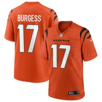 Cole Burgess Men's Nike Orange Cincinnati Bengals Alternate Game Custom Jersey