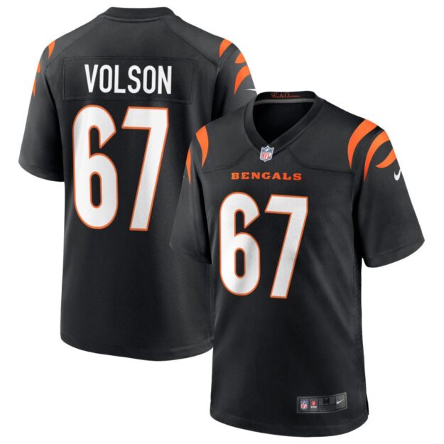 Cordell Volson Men's Nike Black Cincinnati Bengals Game Custom Jersey