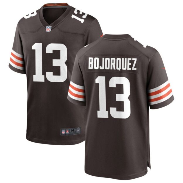 Corey Bojorquez Men's Nike Cleveland Browns Brown Custom Game Jersey