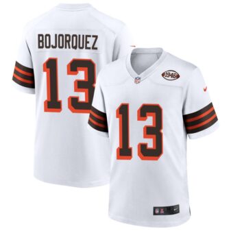 Corey Bojorquez Men's Nike White Cleveland Browns 1946 Collection Alternate Custom Jersey