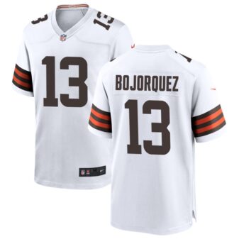 Corey Bojorquez Men's Nike White Cleveland Browns Custom Game Jersey