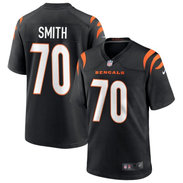 D'Ante Smith Youth Nike Black Cincinnati Bengals Logo Game Custom Jersey