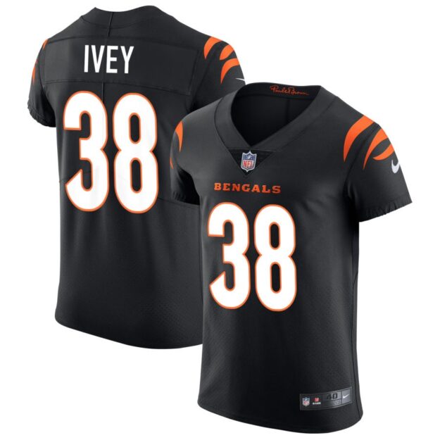 DJ Ivey Men's Nike Black Cincinnati Bengals Vapor Elite Custom Jersey